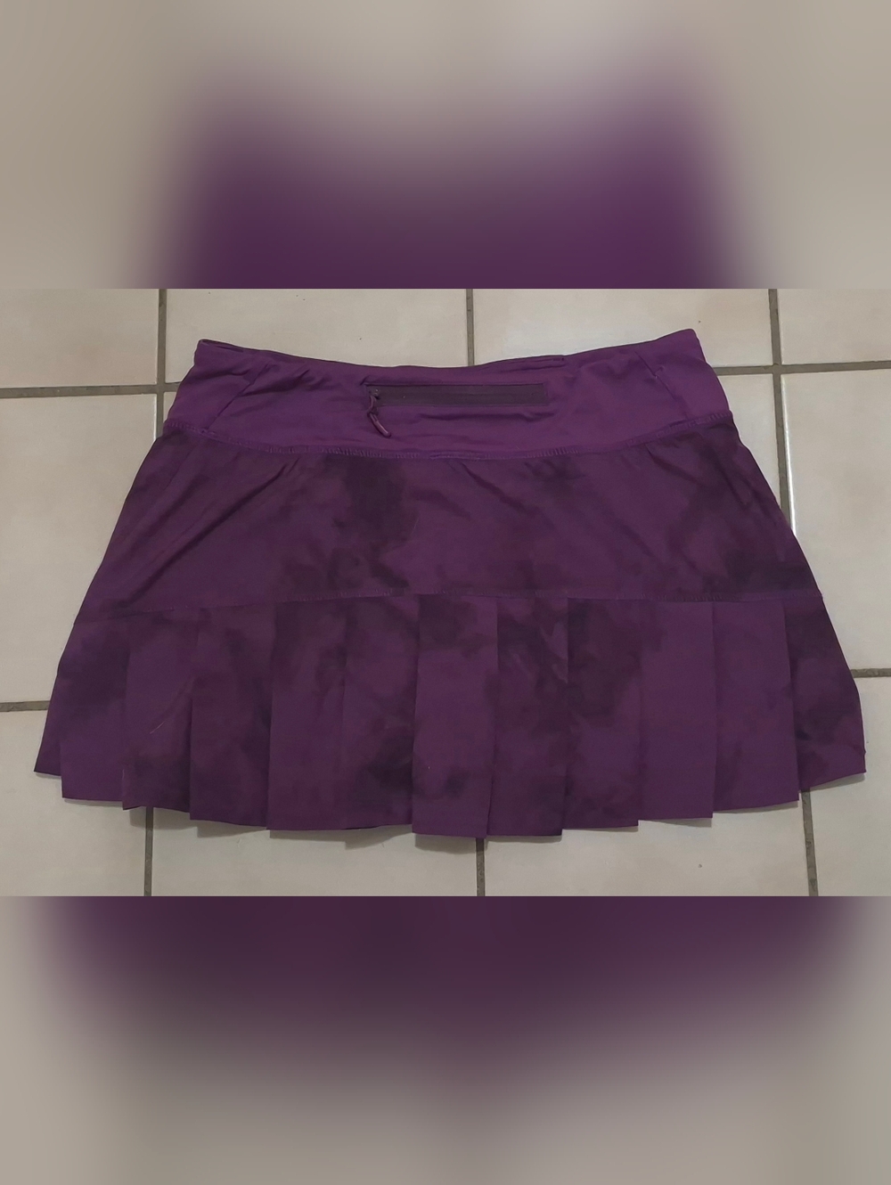 Lululemon Speed Skirt Skort Spray Dye Dewberry Size 4 - Picture 2 of 5